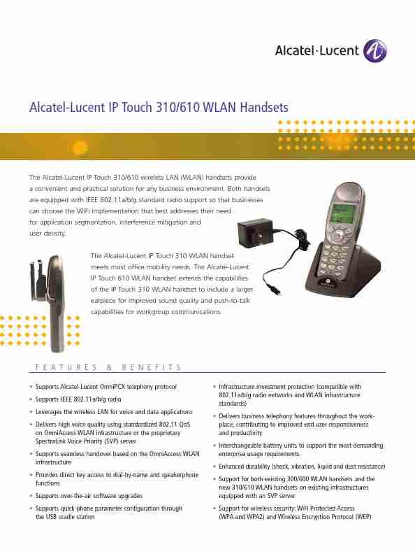 Alcatel Carrier Internetworking Solutions Telephone 610-page_pdf